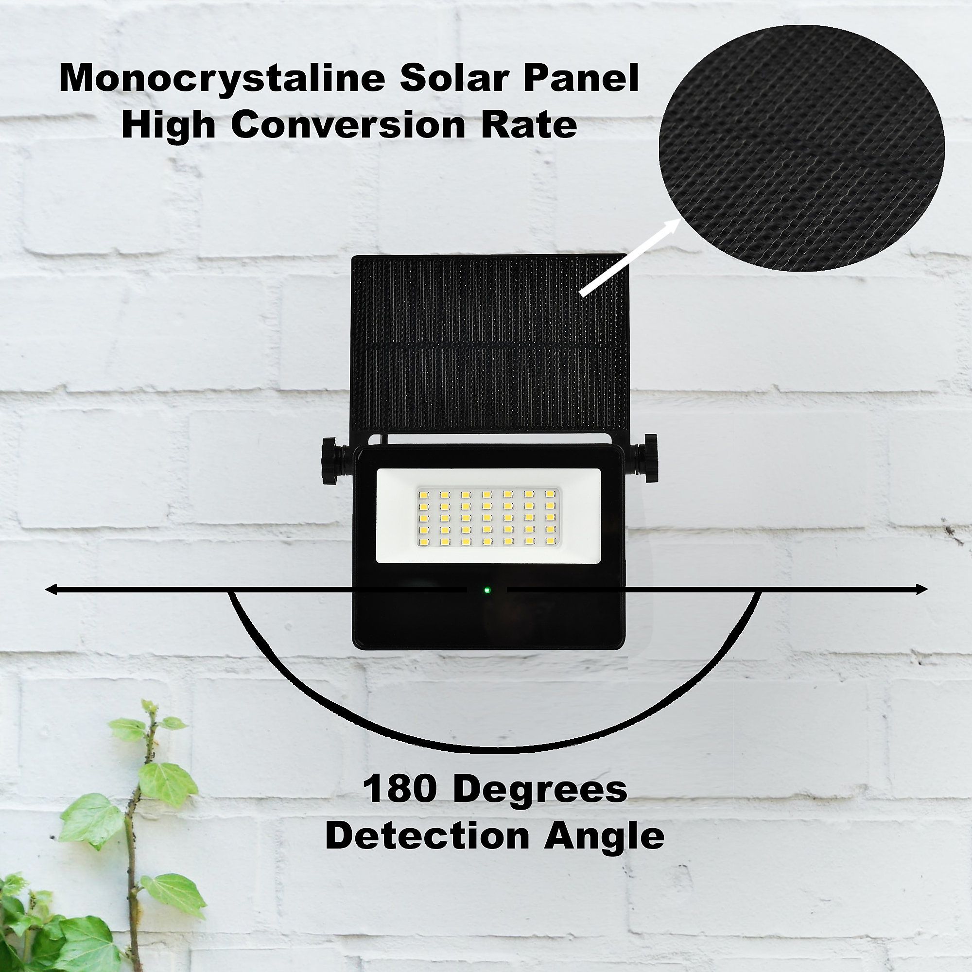 Led 7w sensor painel solar