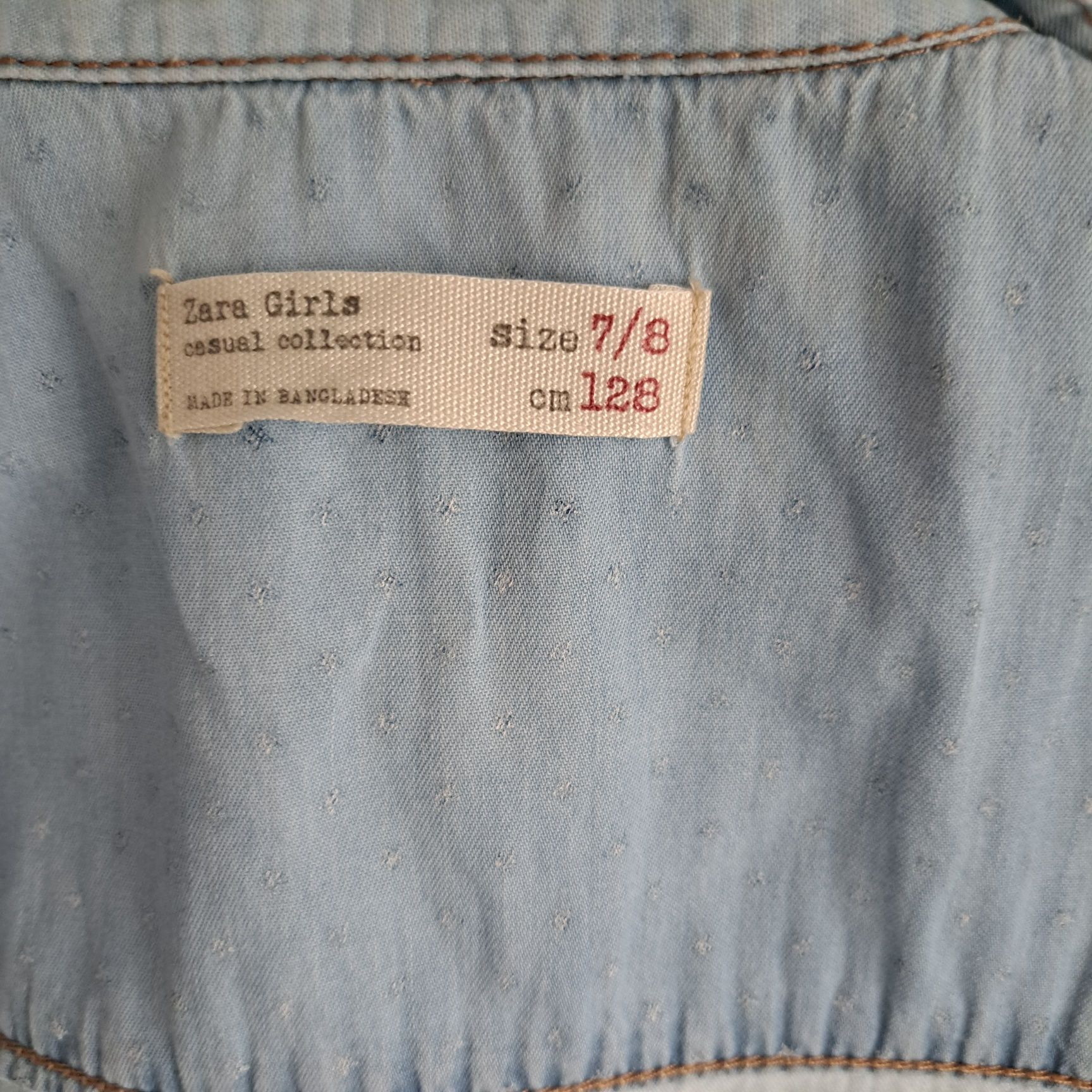Koszula jeansowa Zara dla dziewczynki rozmiar 128