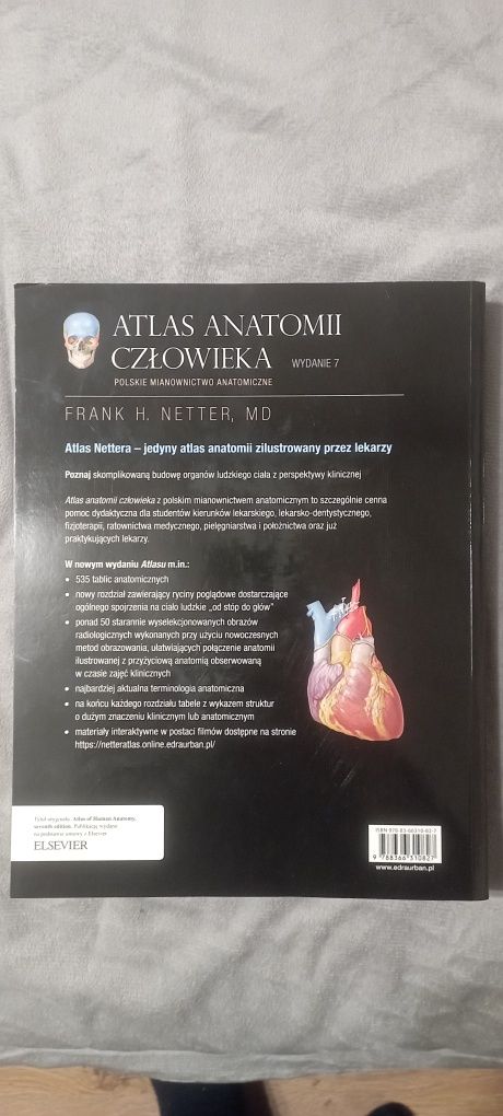 Atlas anatomii człowieka Netter polskie mianownictwo wydanie 7 2019