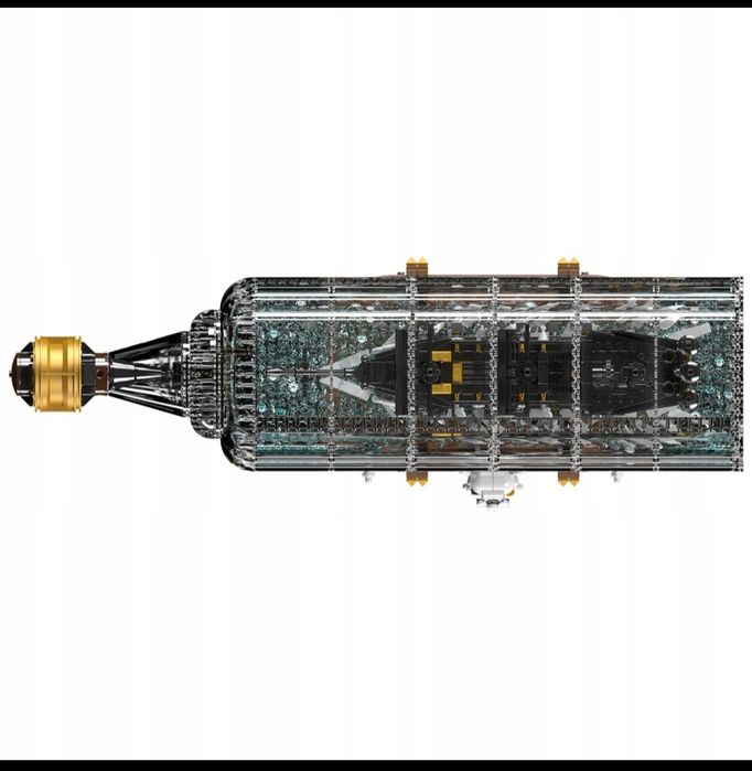 Mould king Czarna Perła Statek w butelce Model z klocków