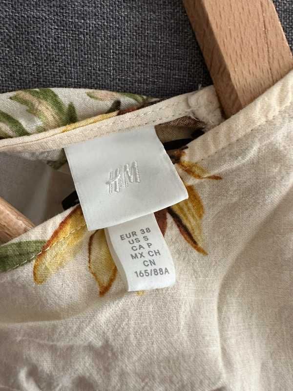 Sukienka żółta w kwiaty H&M