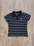 Koszulka polo w paski czarno-biała Chemise Lacoste Vintage XS