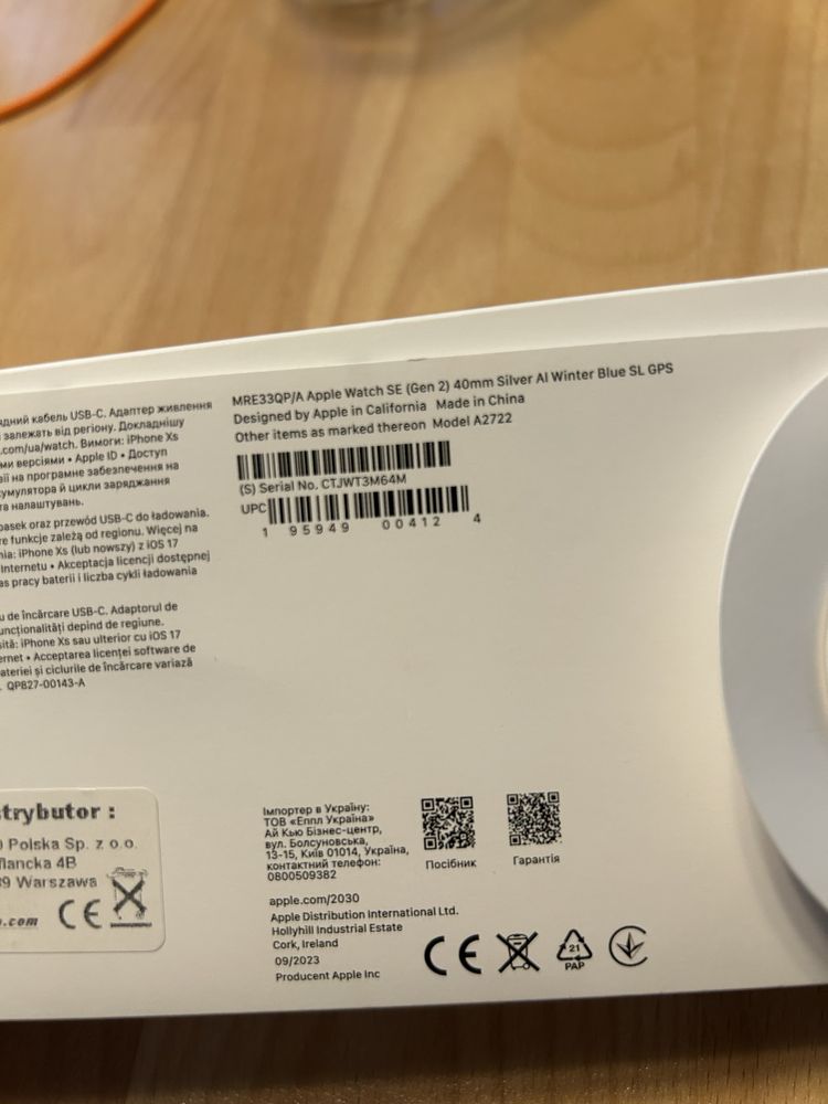 Apple watch SE 2 generacja 40mm