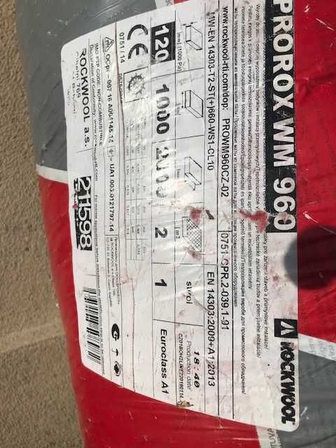 wełna mineralna / mata izolacyjna ROCKWOOL ProRox WM960 [120mm]
