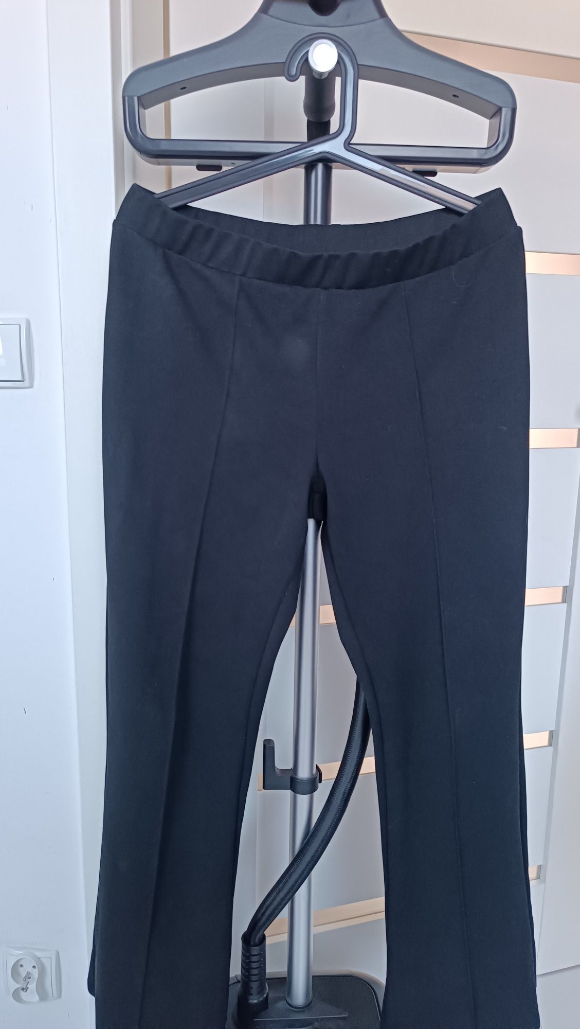 Szerokie spodnie dzwony made in italy moda butik czarne L 40 12 damski