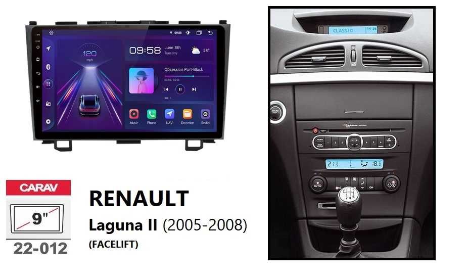 (NOVO) Rádio 2DIN • Renault Laguna 2 / II (2001 até 2008) • Android