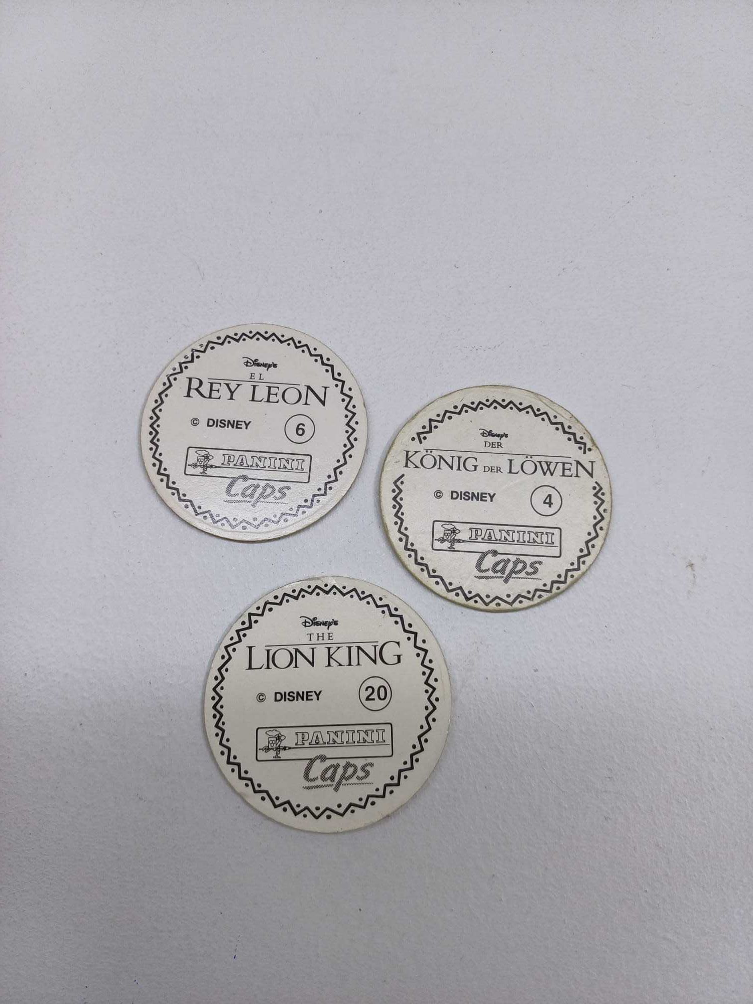 Tazos/Caps Rei Leão anos 90