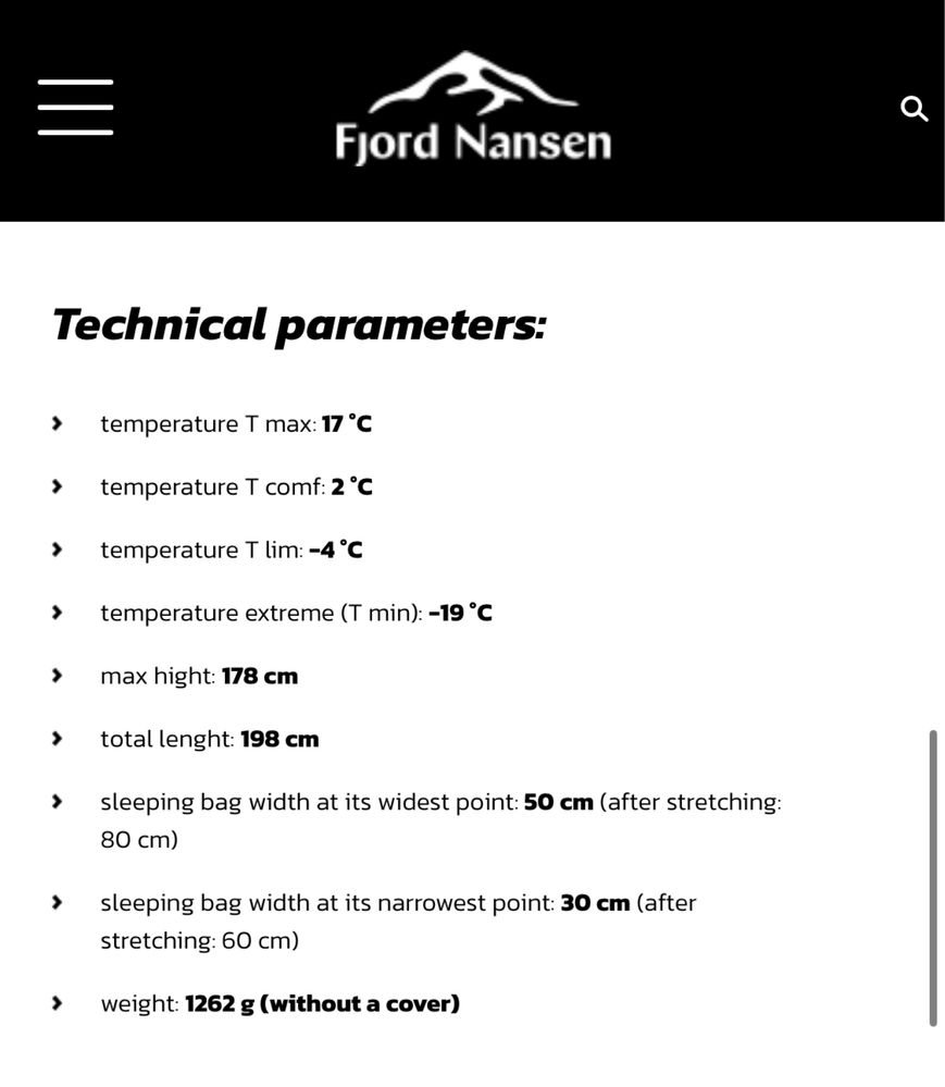 Спальний мішок Fjord Nansen Torget Mid