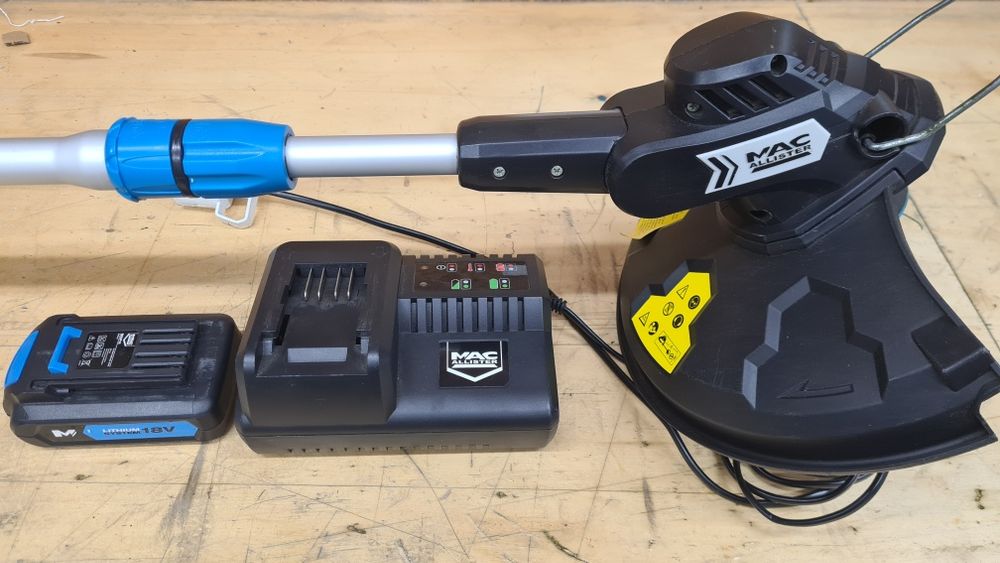 Podkaszarka Akumulatorowa Macallister MGTP18-LI – Pełny Zestaw