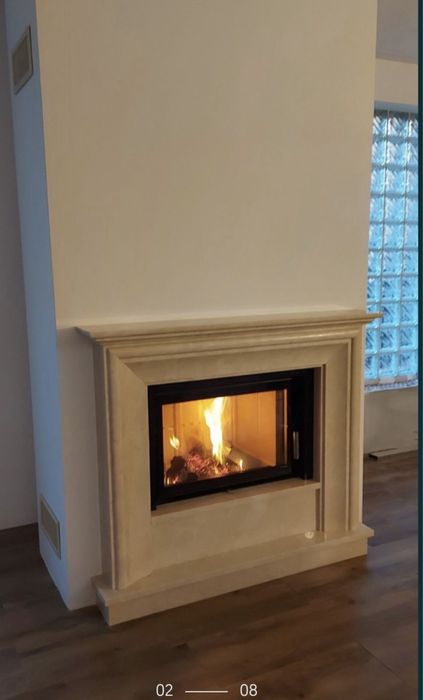 Portal kominkowy kominek z marmuru obudowa