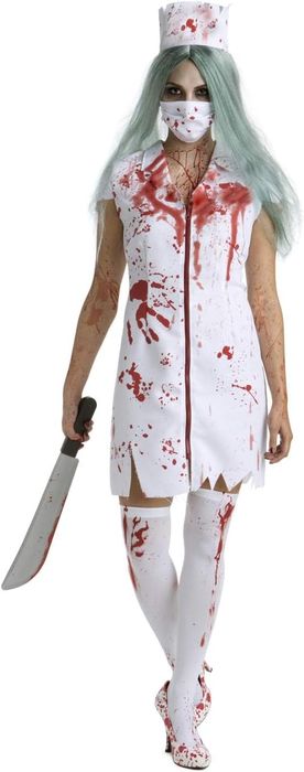 Kostium Zombie Pielęgniarki na Halloween dla dorosłych Rozmiar L