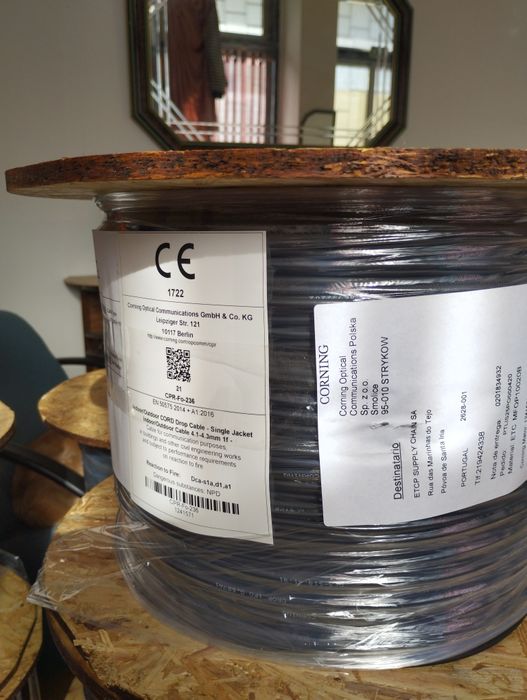 Bobine de fibra óptica Corning 500 metros