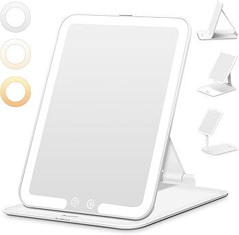 Espelho de maquilhagem com luz