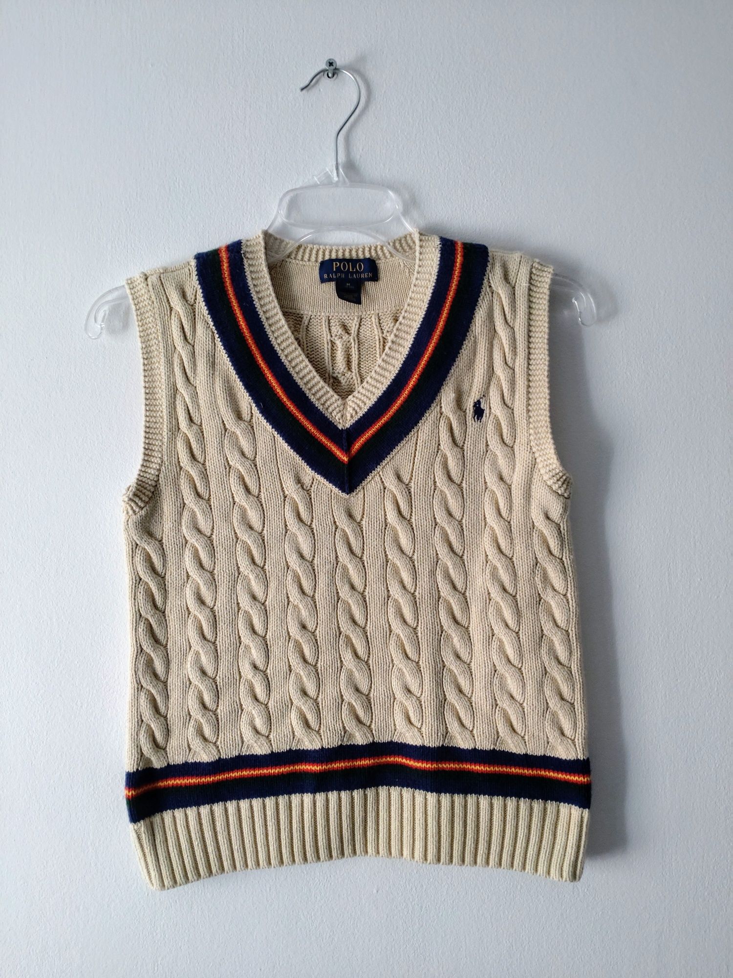 Bezrękawnik kamizelka Ralph Polo Lauren bawełna sweter