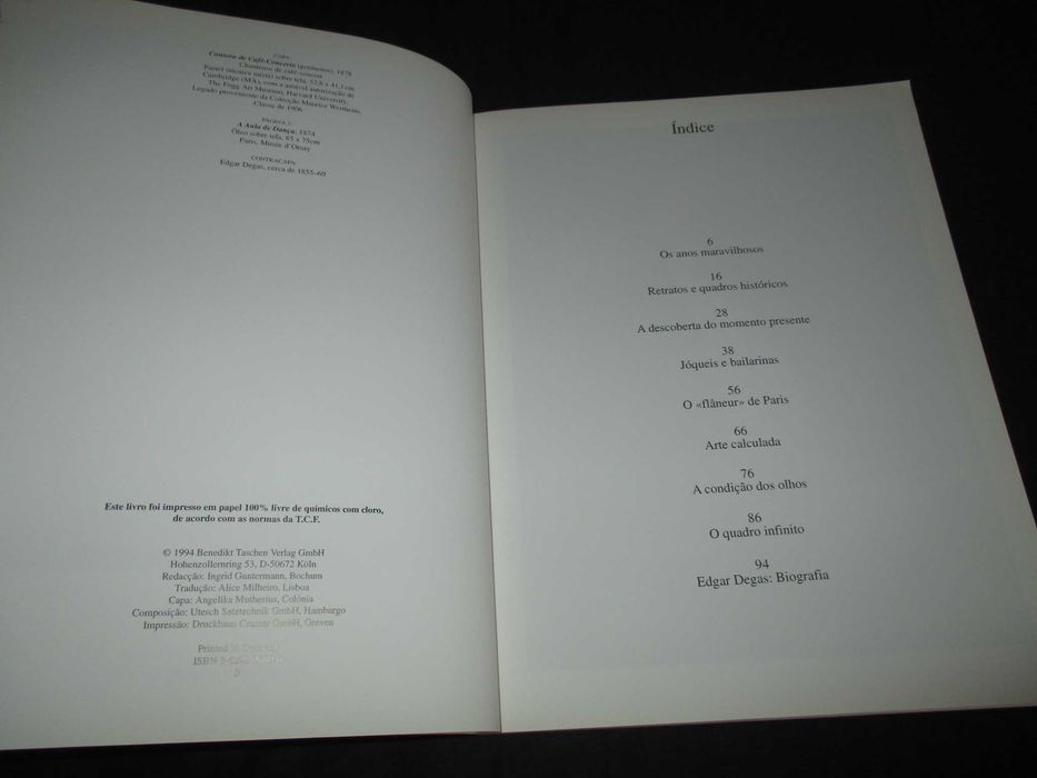 Livro Edgar Degas Bernd Growe Taschen