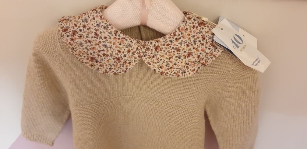 Vestido Laranjinha tricotado: Laranjinha 9M - NOVO Etiqueta