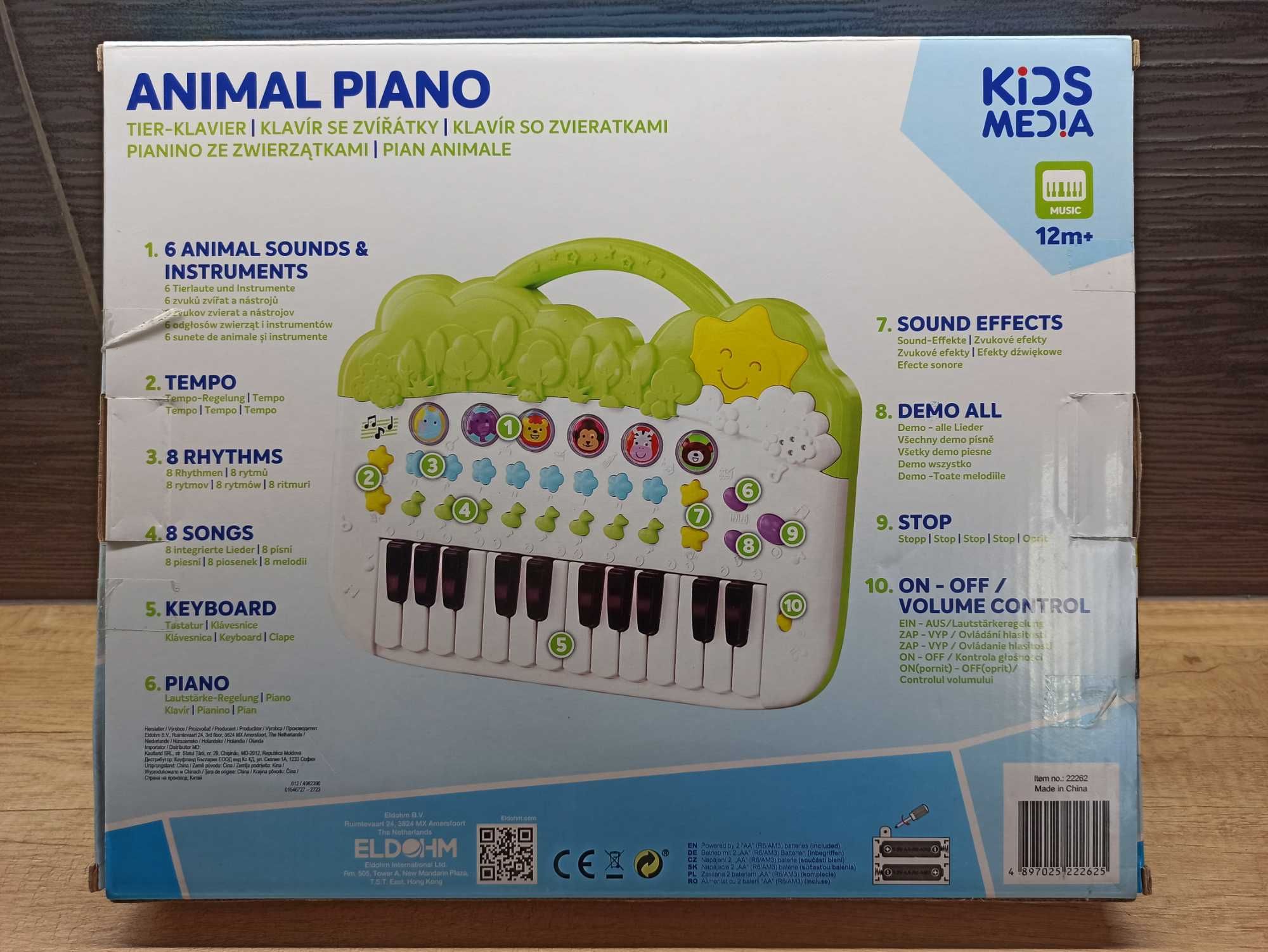 Pianinko pianino dla dzieci z odgłosami zwierząt