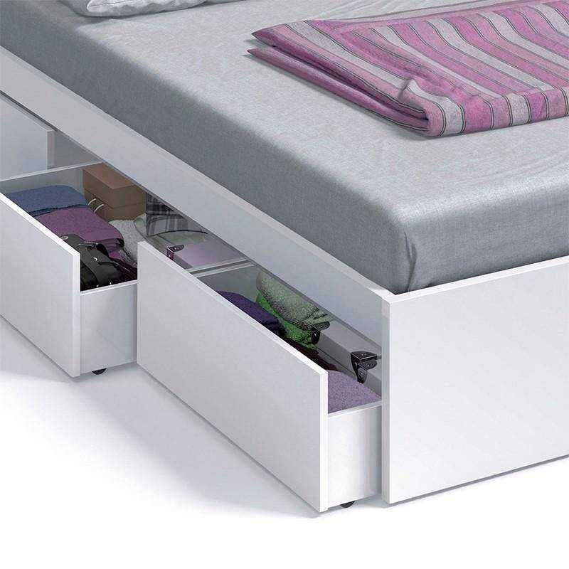 Cama de casal com 4 gavetas + estrado (Tudo novo, ainda selado)