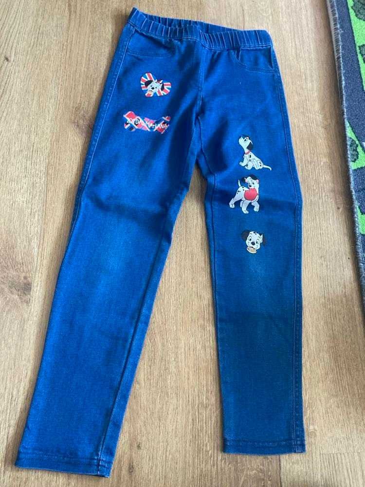 spodnie legginsy  jeansowe dziewczynka, calzedonia, 7-8 lat