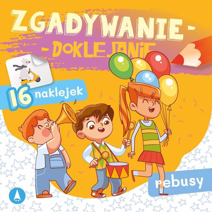Zgadywanie-Doklejanie. Rebusy Skrzat