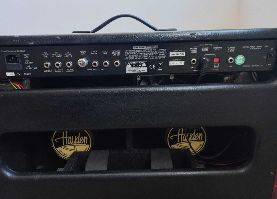 Hayden FA60 special, amplificador raro de guitarra a válvulas