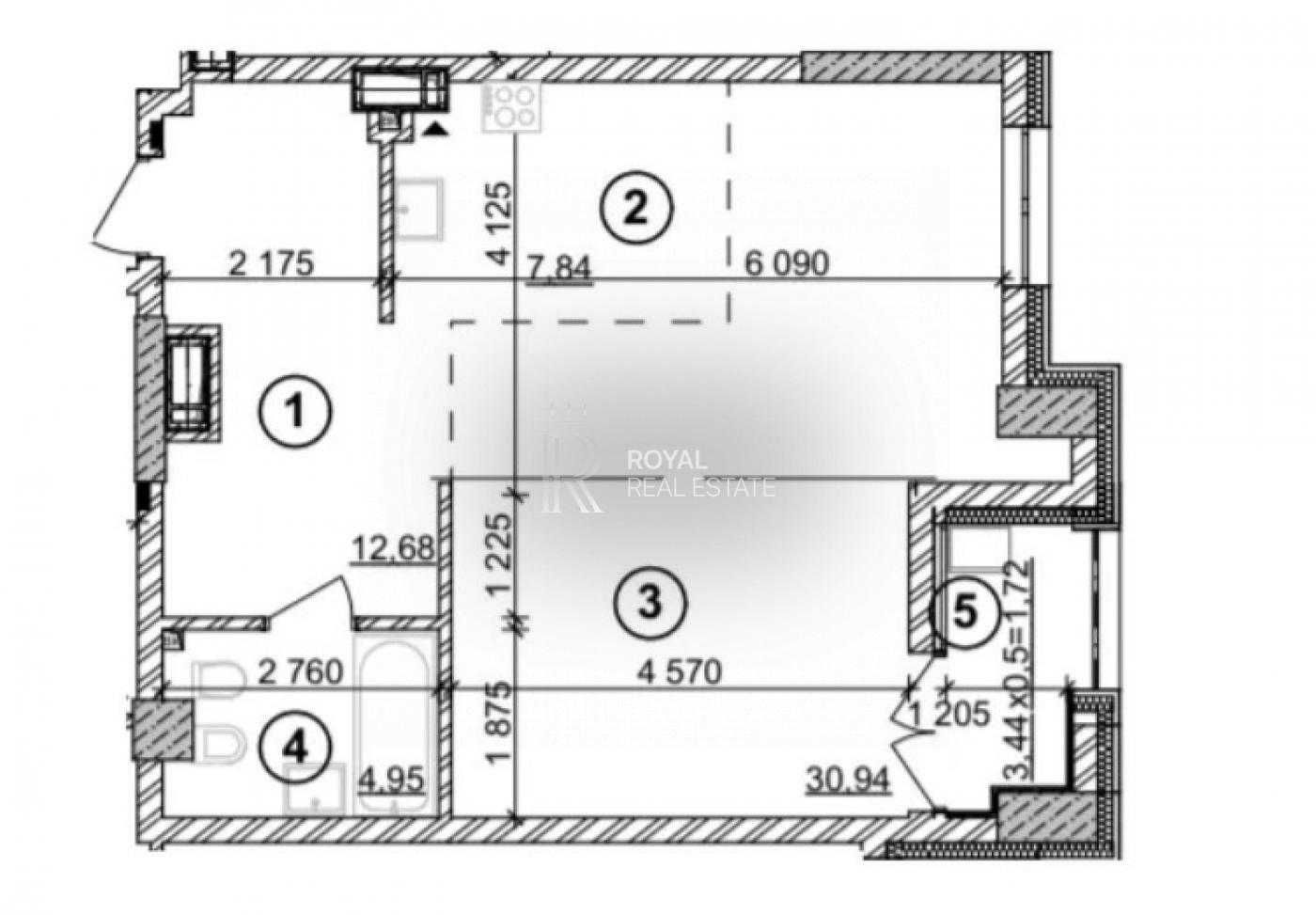 Продажа 1к Квартира 58.8 м2 ЖК Crystal Park Tower Шевченковский р-н