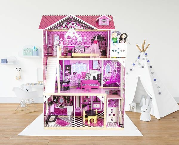 Ляльковий будинок,замок для ляльок,кукольний домик,дерев'яні іграшки