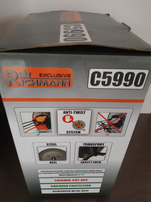 Przedłużacz budowlany bębnowy 25M 3x1,5 H05RR-F IP44 RICHMANN C5990