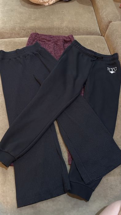 Лот спортивні штани та лосини на дівчинку, штани в рубчик палацо