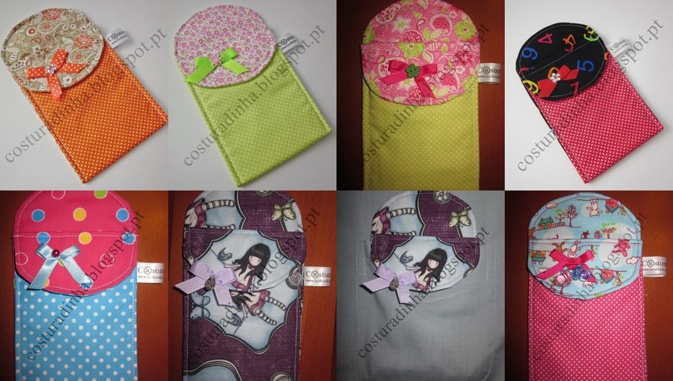 Bolsas porta-canetas para bata - Artesanato