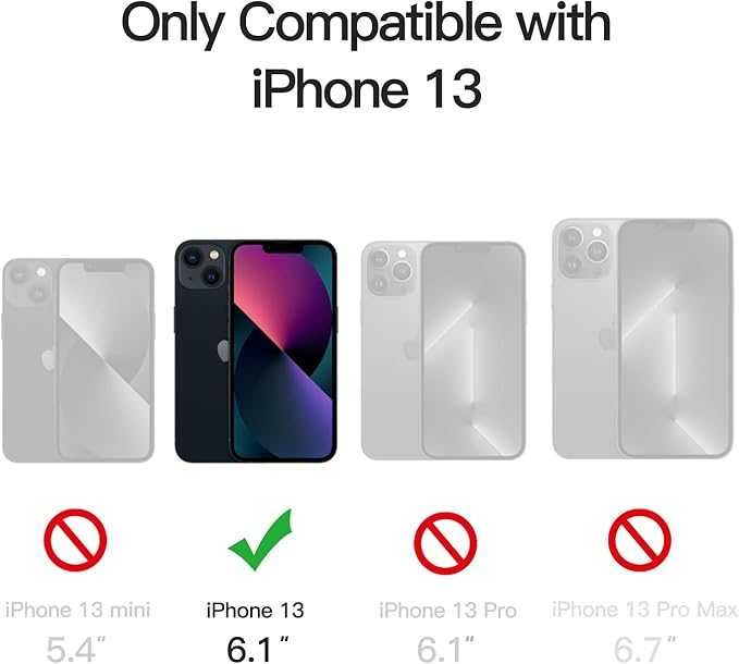 Plecki, Etui JETech iPhone 13 6.1" MagSafe matowe przezroczyste CZARNE