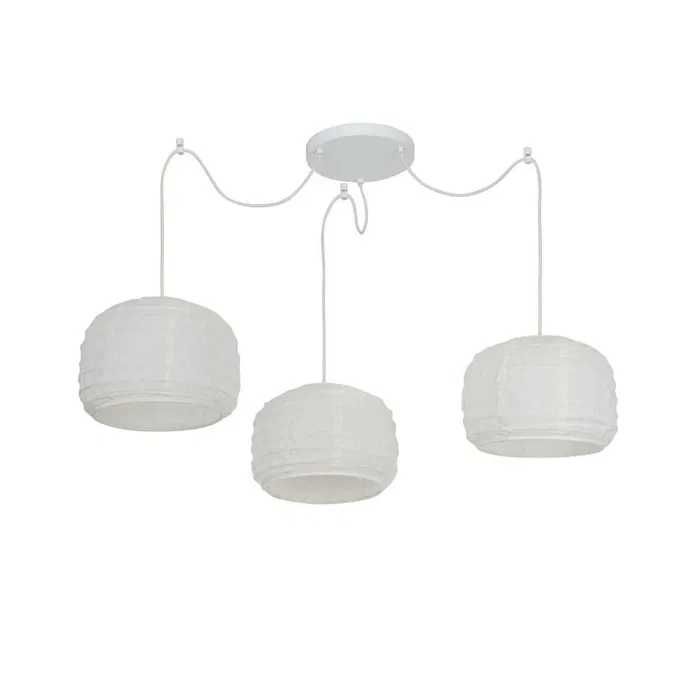 Nowa Lampa wisząca Linden beżowa 3 x E27 Inspire