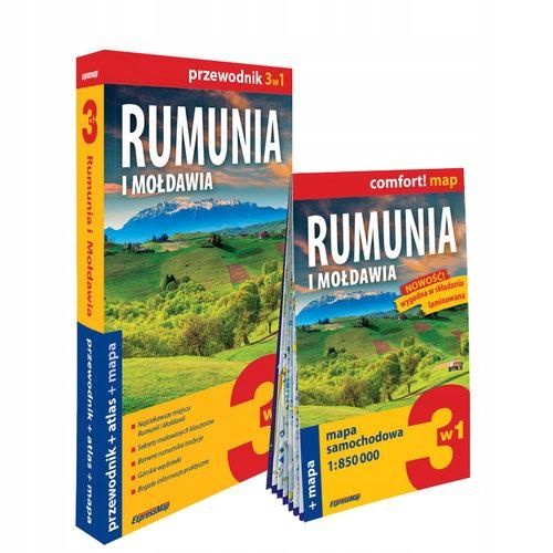 Rumunia I Mołdawia 3W1 Przewodnik + Atlas + Mapa 64565A01323Ks
