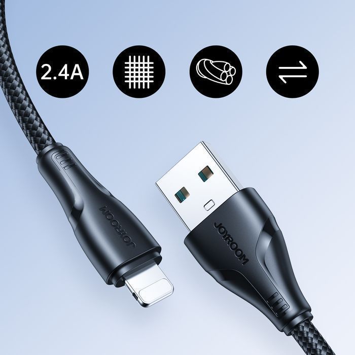Kabel Joyroom USB-Lightning 2.4A Surpass Series 1,2m Czarny