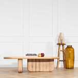 Stolik kawowy Ikigai, dąb, handmade, lite drewno