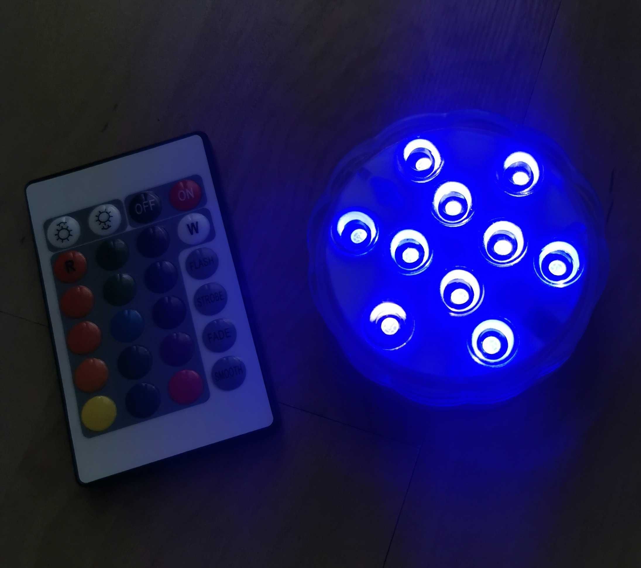 10-cio ledowe RGB IP68 wodoodporne zatapialne światła LED