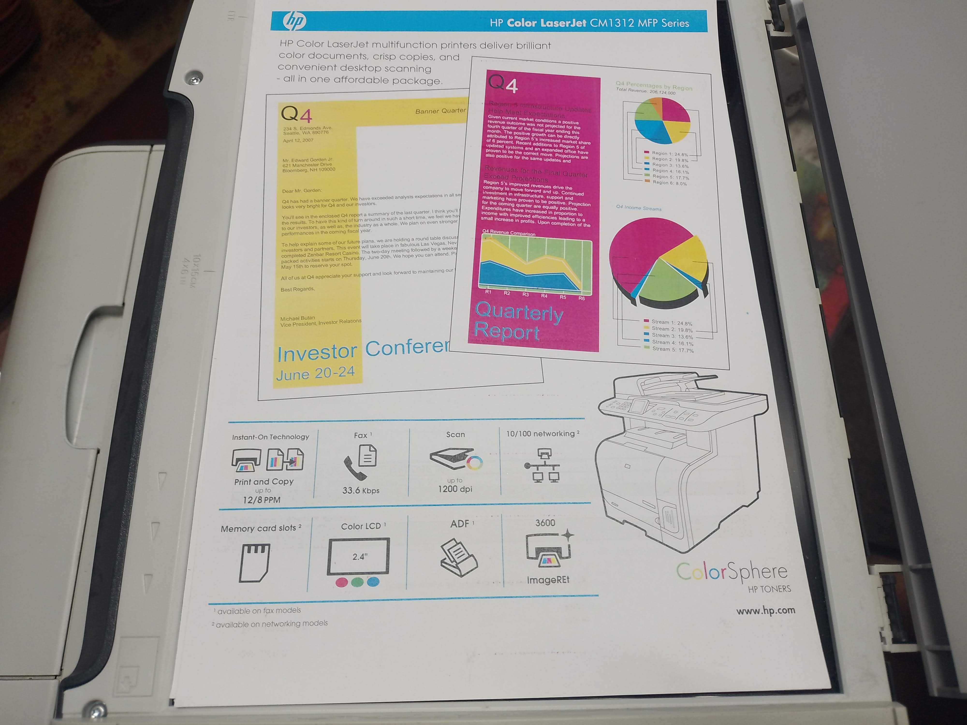 Кольоровий лазерний БФП HP Color LaserJet CM1312 MFP (принтер/сканер)