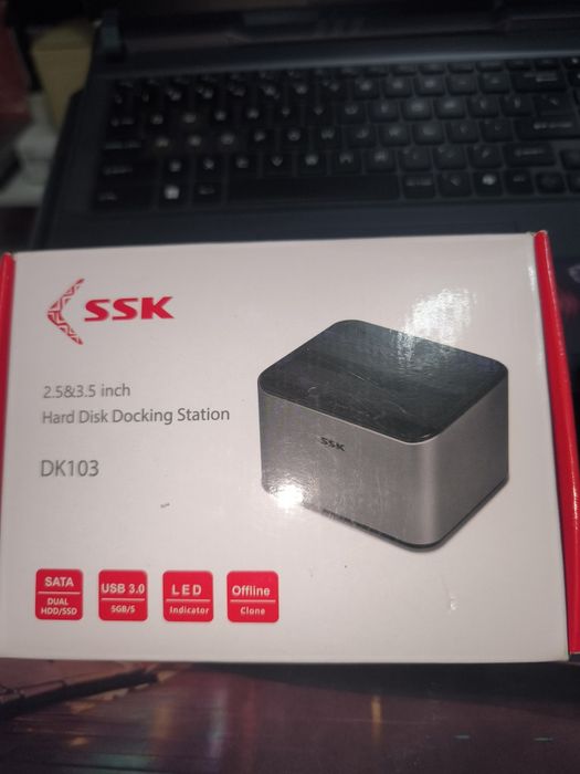 Aluminiowa stacja dokująca SSK do USB 3.0 SATA