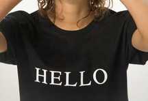 T-SHIRT na lato krótki rękaw OVERSIZE bluzka Koszulka HELLO Terranova