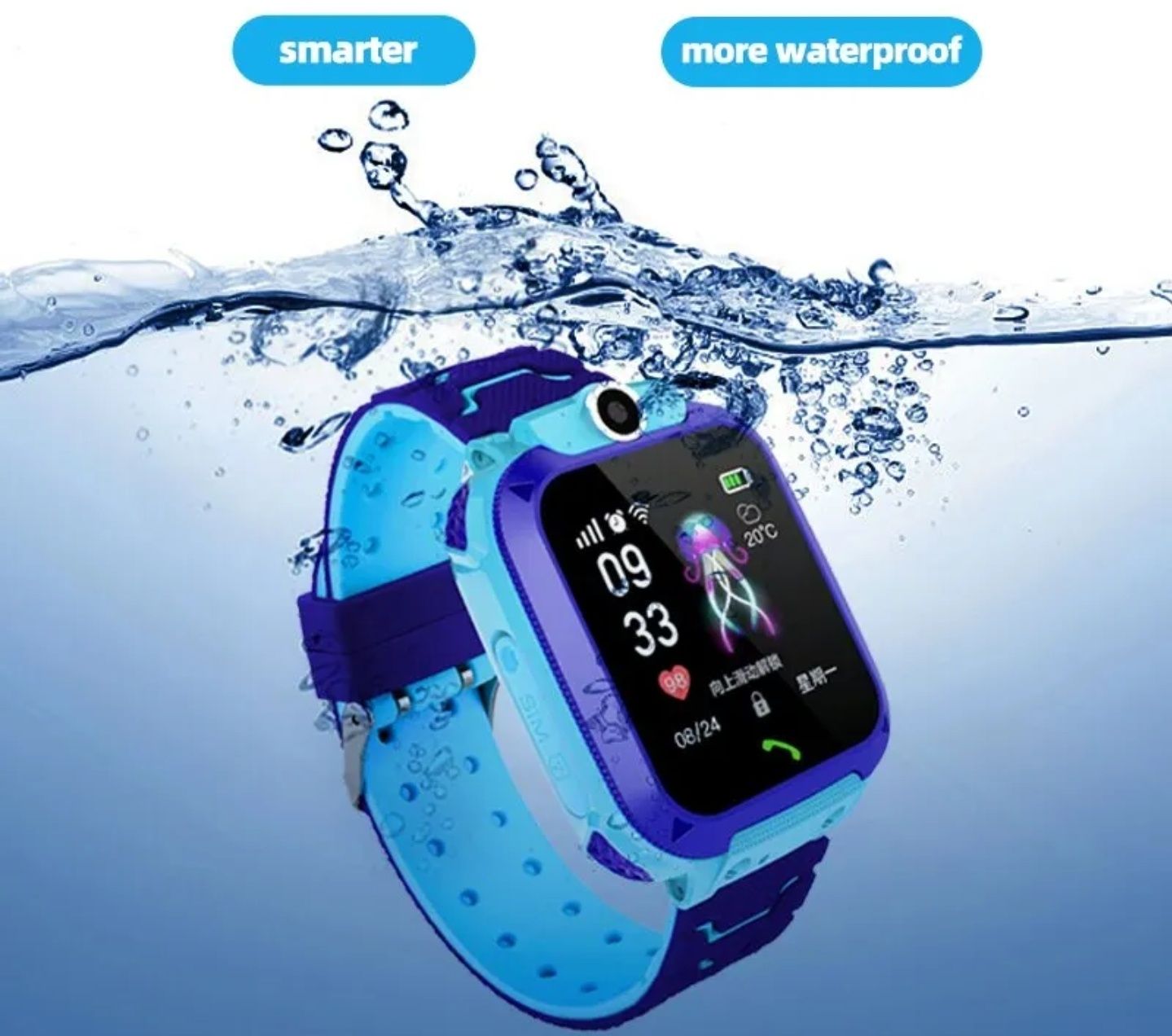 Smartwatch dla dziecka różowy lub niebieski