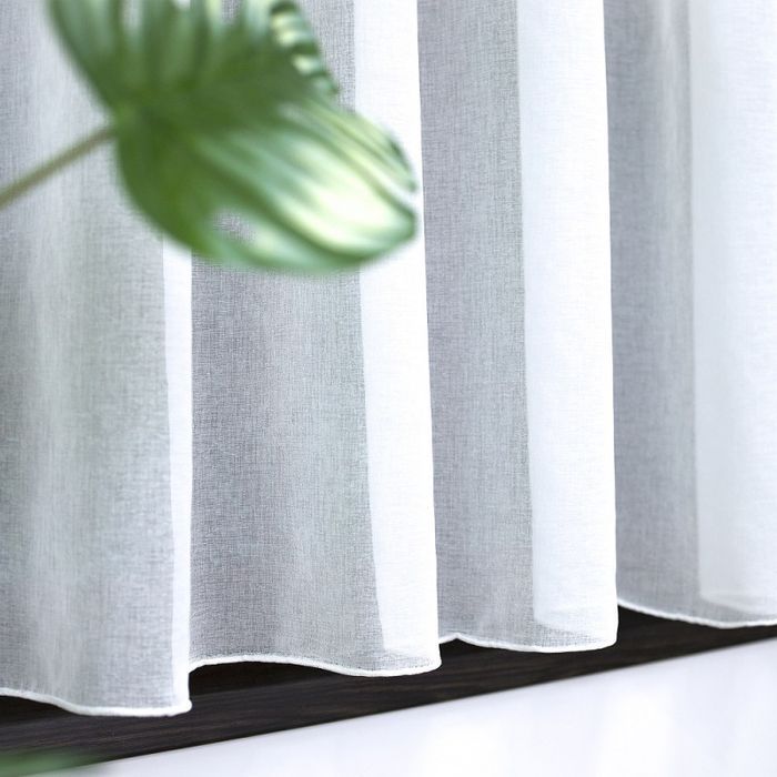 Firanka batyst gotowa na taśmie z ołowianką 400x160 cm biała