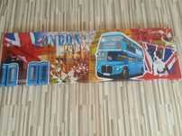 Okazja obraz 45x140 London Big Ben Red bus