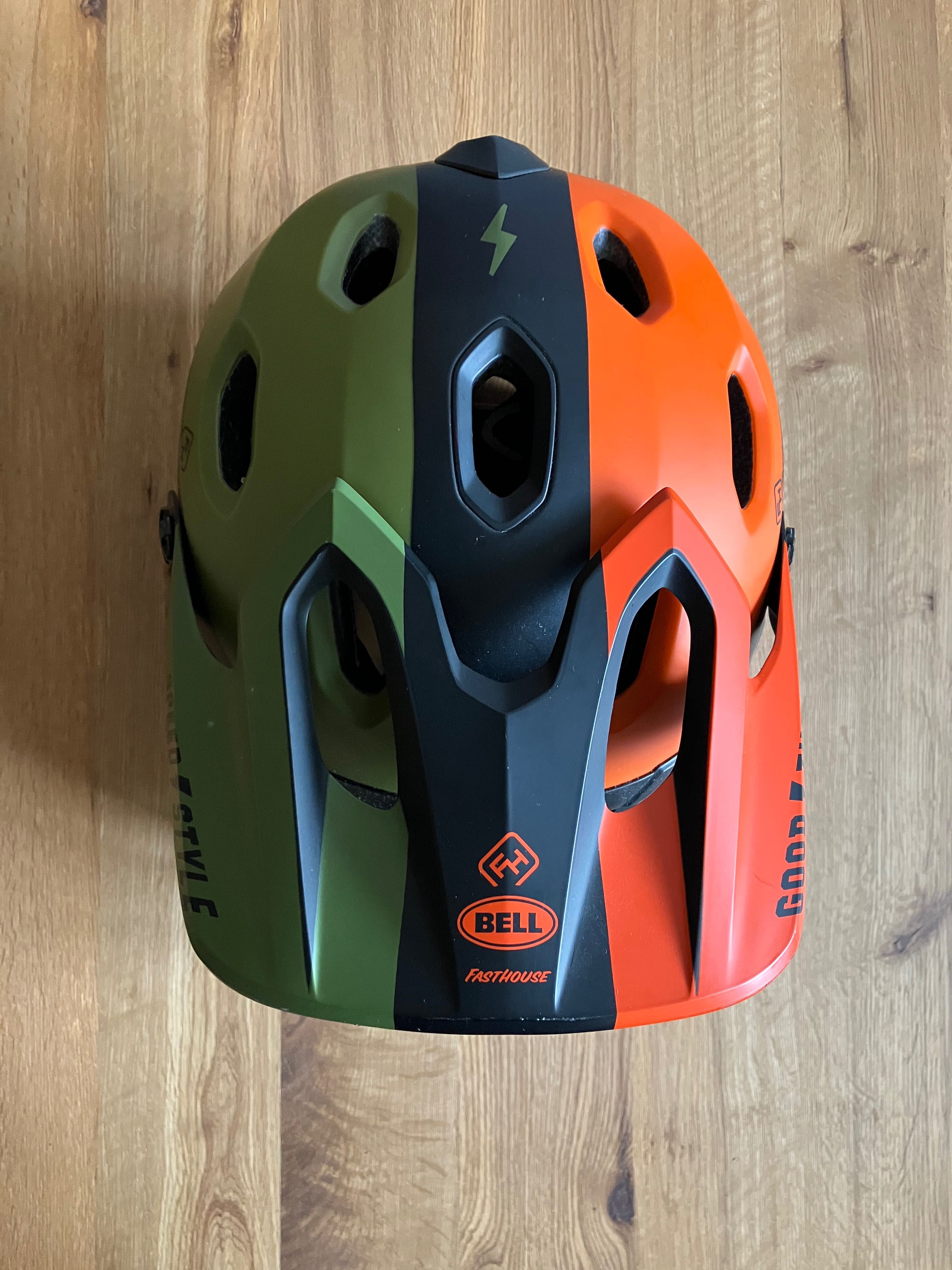 Kask BELL Super DH MIPS Fasthouse, matte green/orange, (L) 50% ceny!