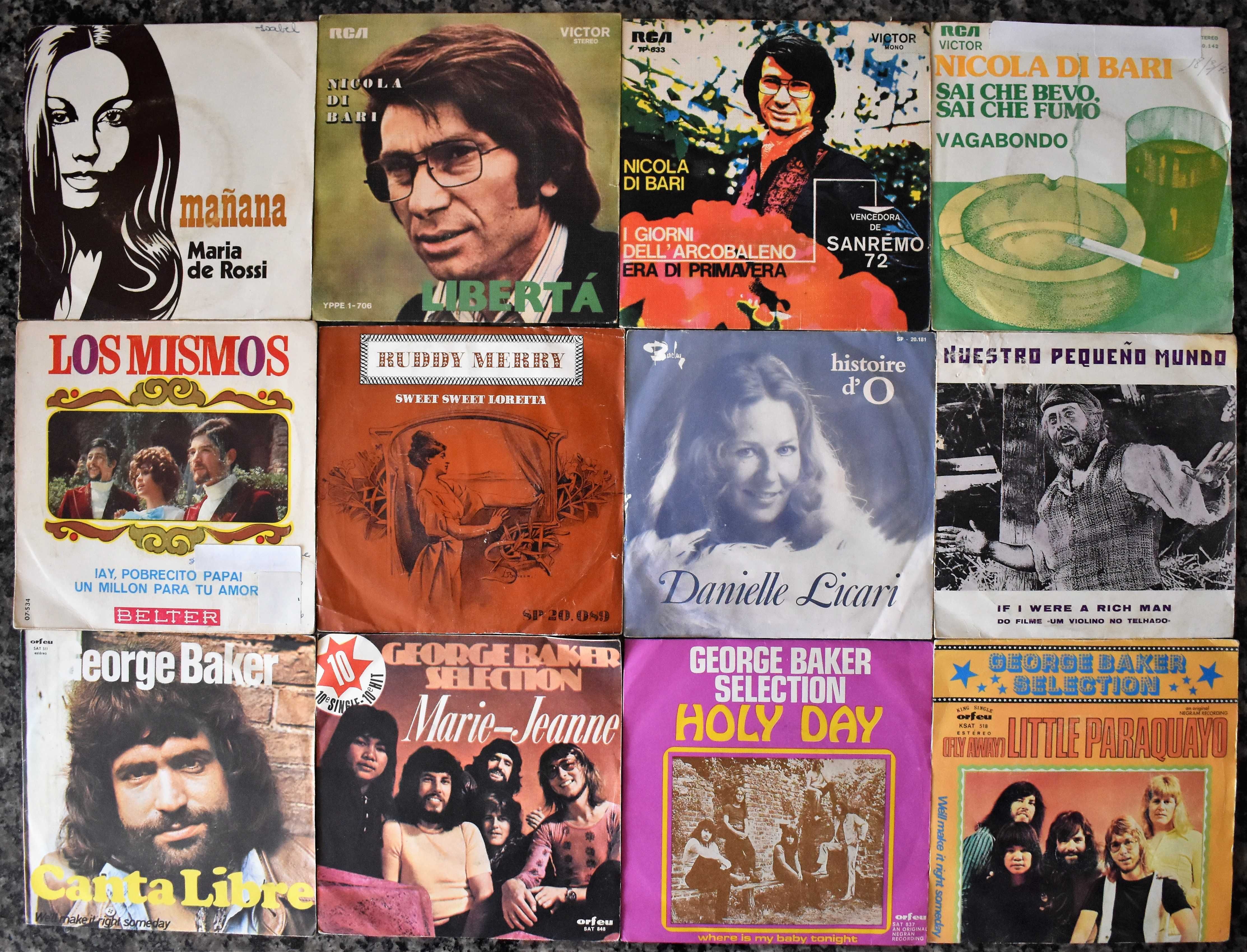 45 Discos de Vinil Vintage Singles e EPs (45 RPM)