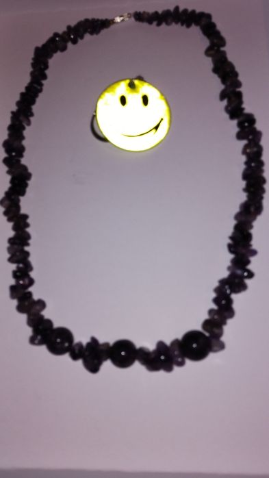 Korale z naturalnych ametystów