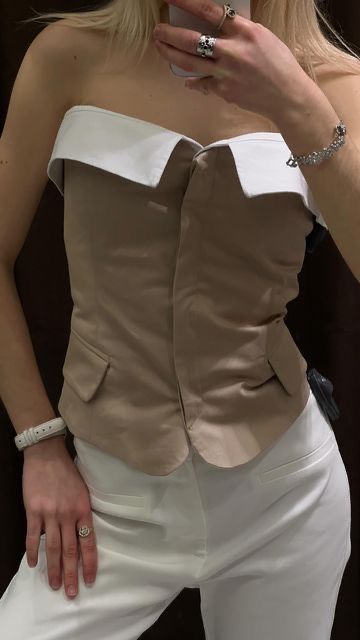 Корсет zara xs бежевий