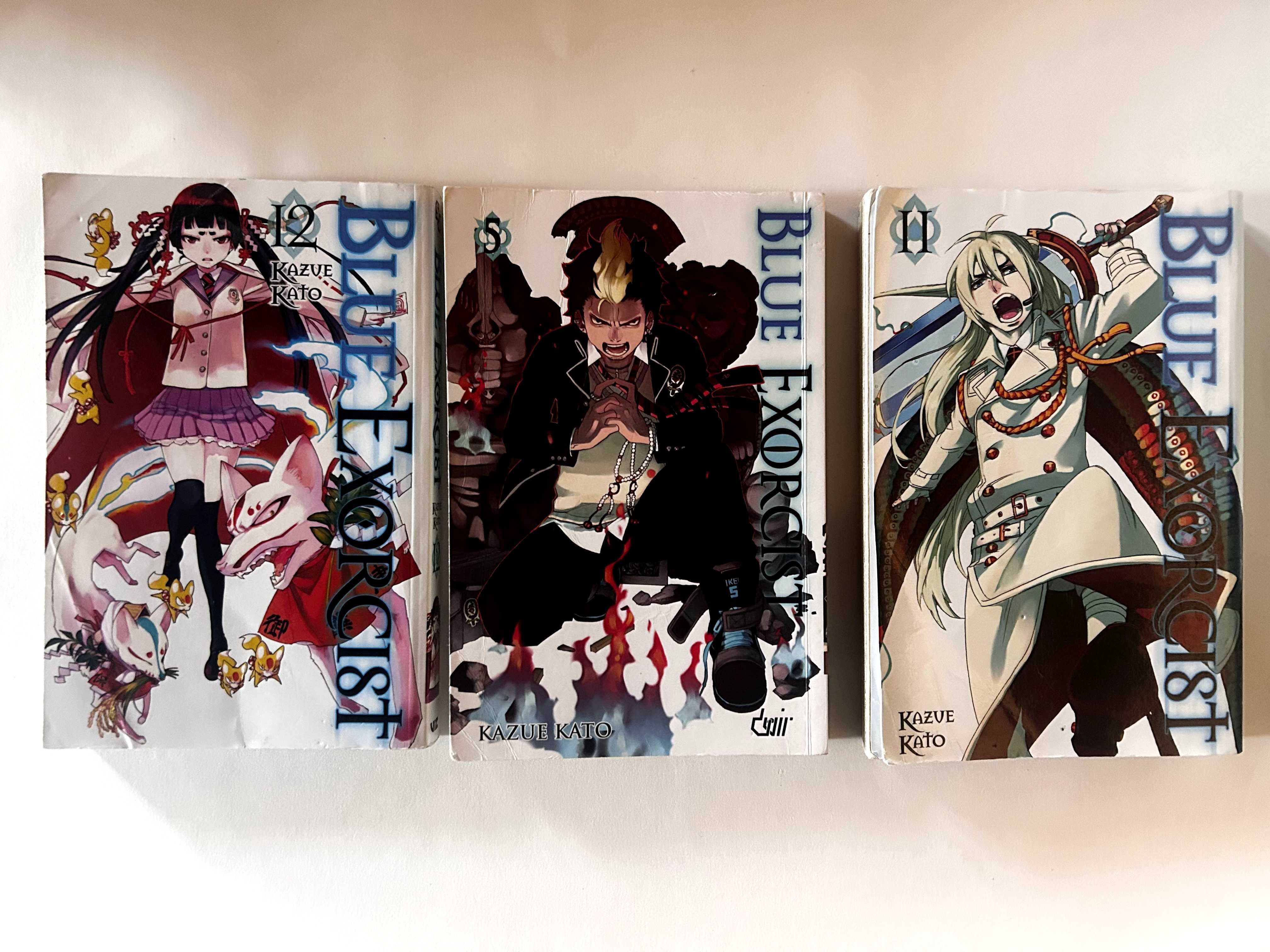 livros manga Blue Exorcist, Stray dog, Bluelock