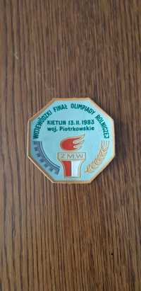 naszywka/plakieta Wojewódzki finał Olimpiady rolniczej Kietlin 1983