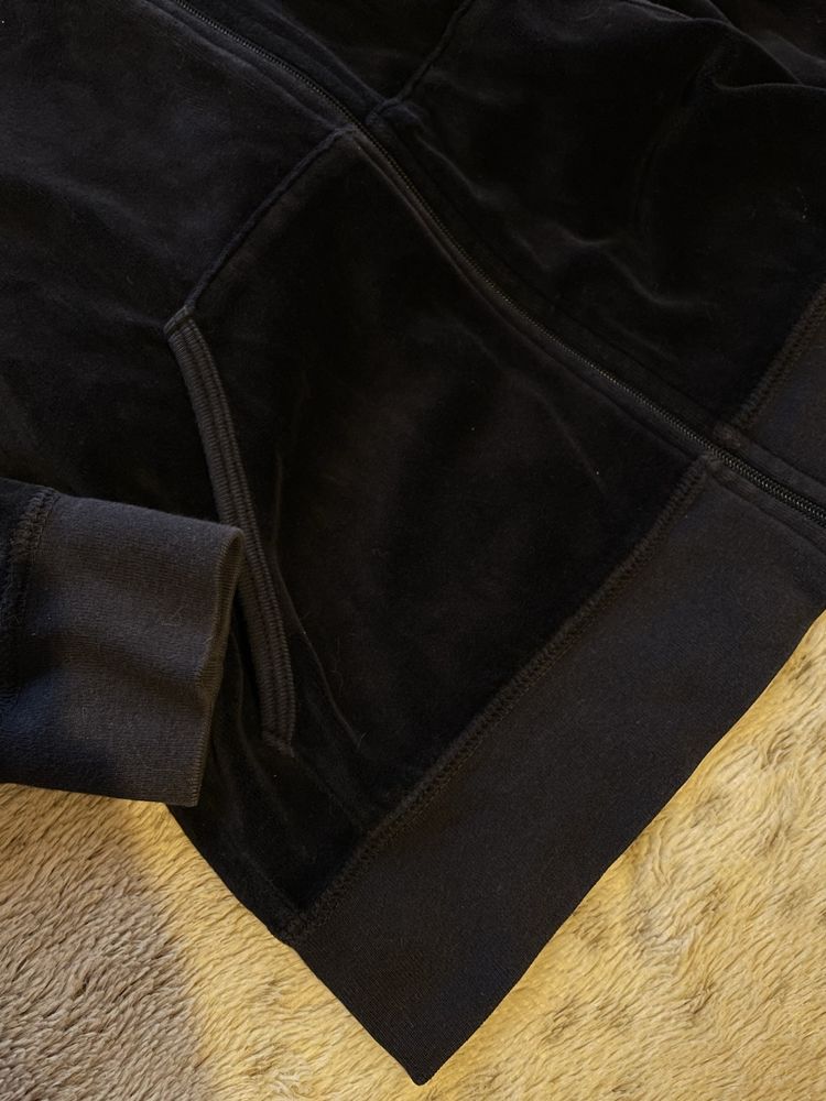 Bluza welurowa rozpinana Juicy Couture rozmiar S/M z nadrukiem logo