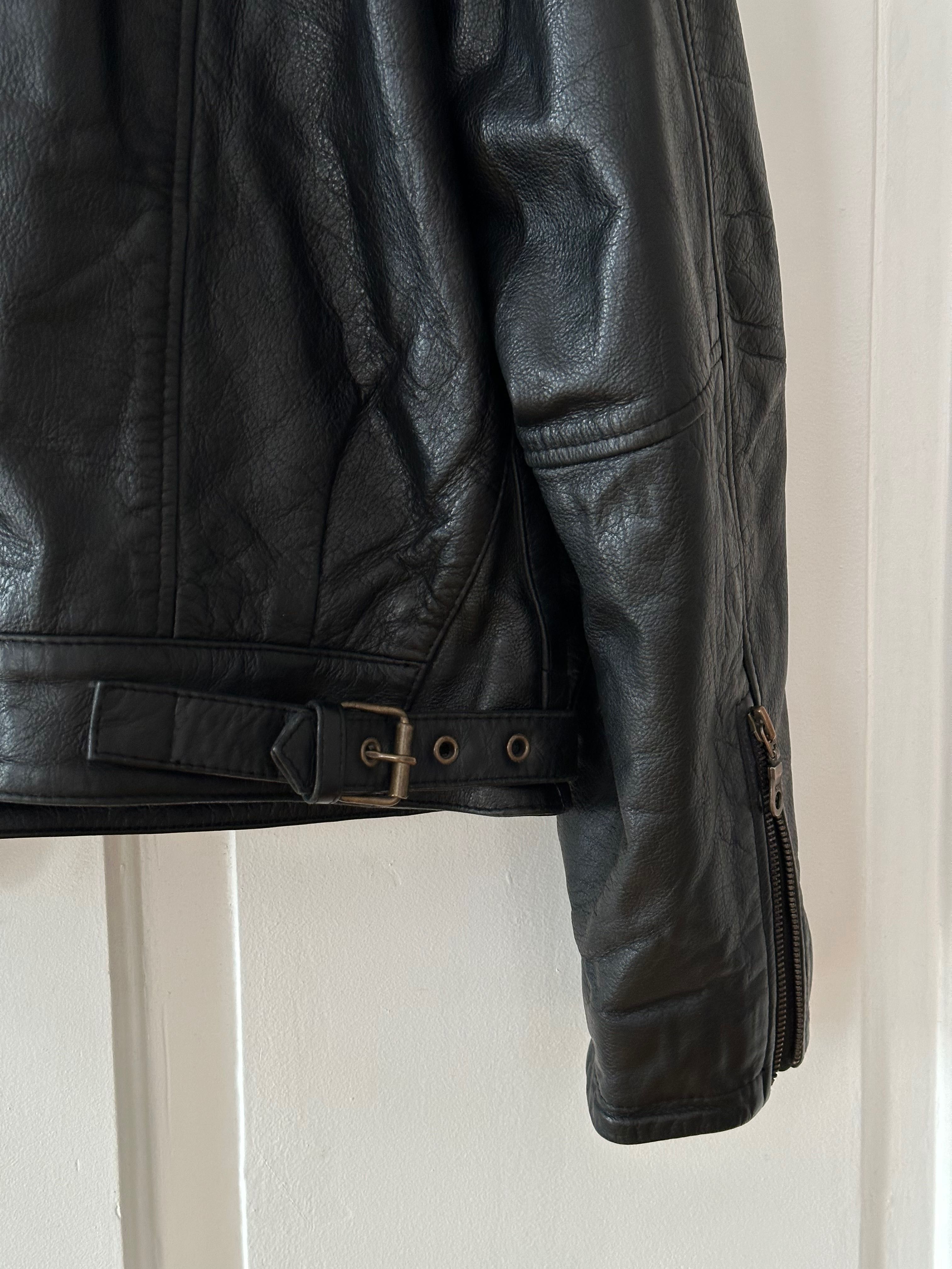 Vintage Leather G Force kurtka męska skórzana motorbike wyścigowa